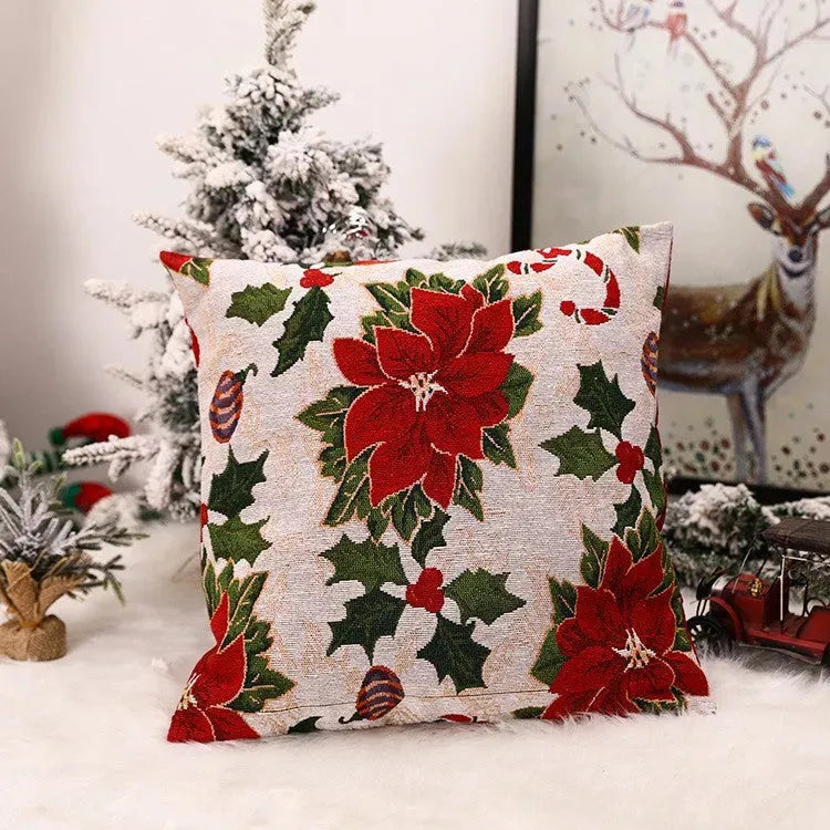 Christmas Square Pillow Cover Home Christmas Decorations - Bellarte Enchanté Christmas Square Pillow Cover Home Christmas Decorations